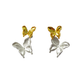 ARETE DOBLE MARIPOSA RODIO MARTINA