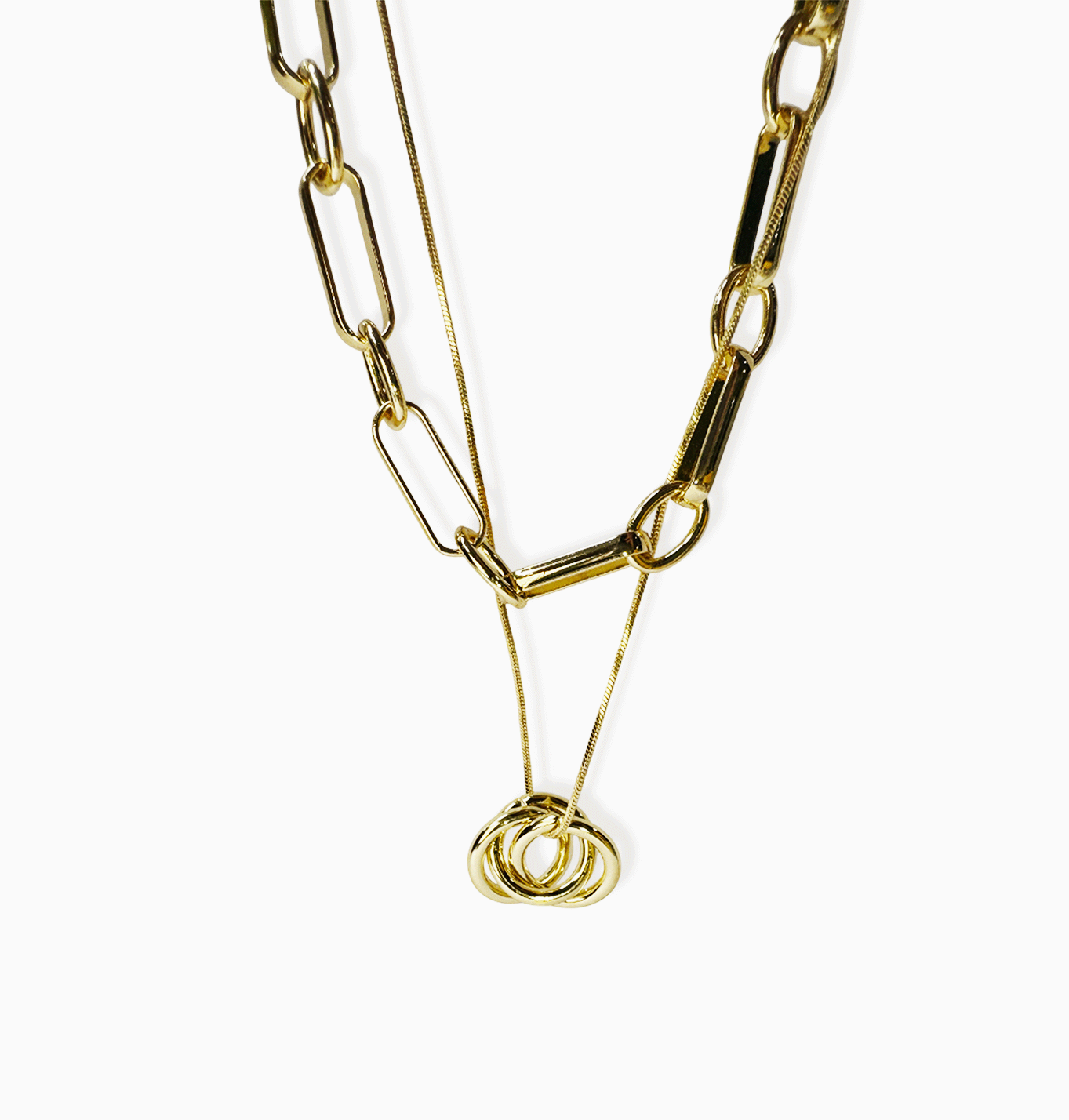 COLLAR DOBLE+ARETE 40CM RODIO MARTINA