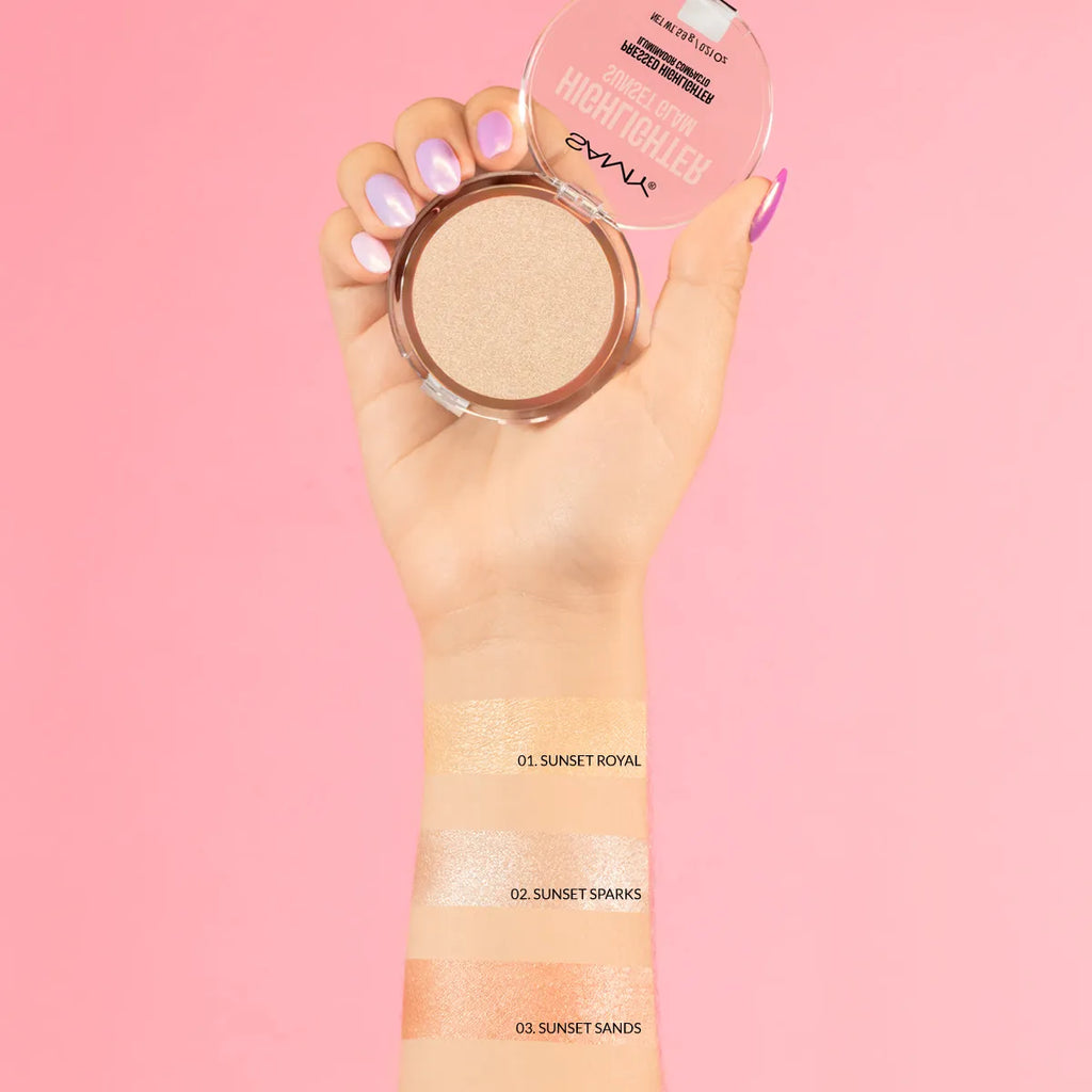 POLVO COMPACTO ILUMINADOR SUNSET GLAM 5.9G SAMY