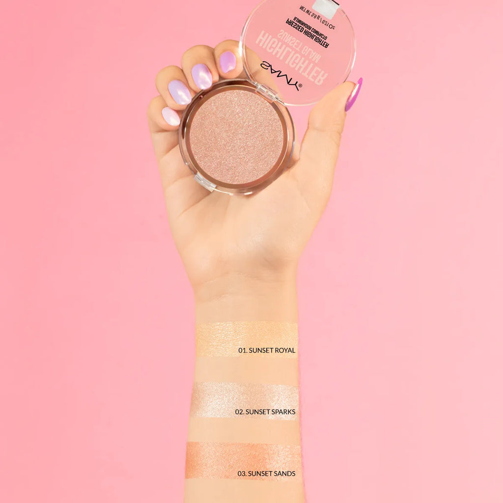 POLVO COMPACTO ILUMINADOR SUNSET GLAM 5.9G SAMY