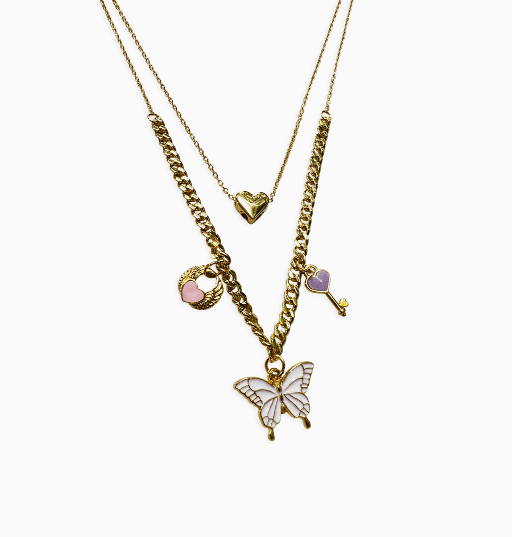 COLLAR DOBLE MARIPOSA 35CM RODIO MARTINA