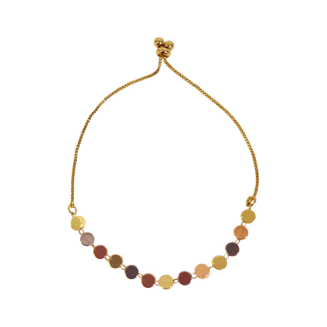 PULSERA TRES OROS 20CM RODIO MARTINA