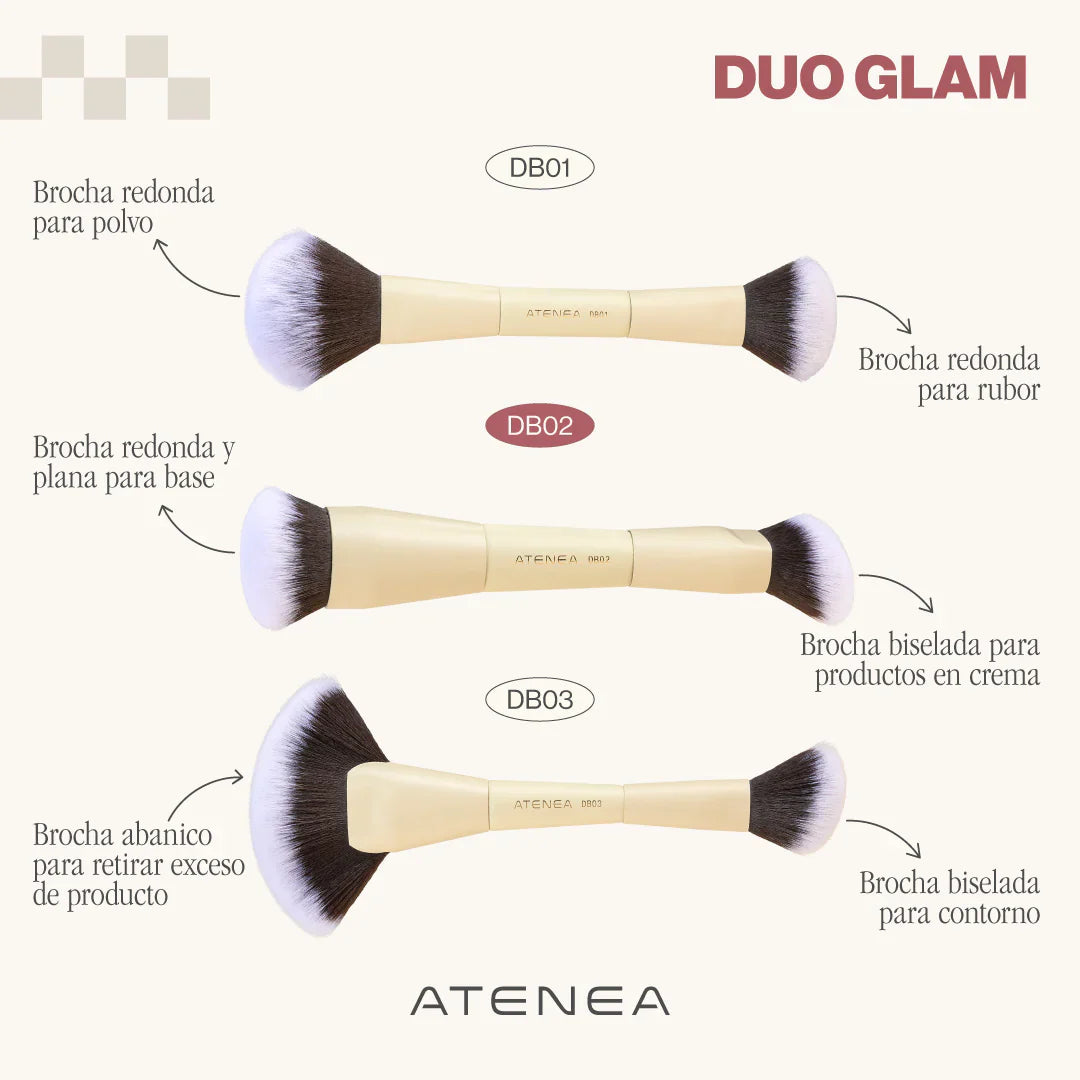 BROCHA DUO POLVO Y RUBOR DB01 ATENEA