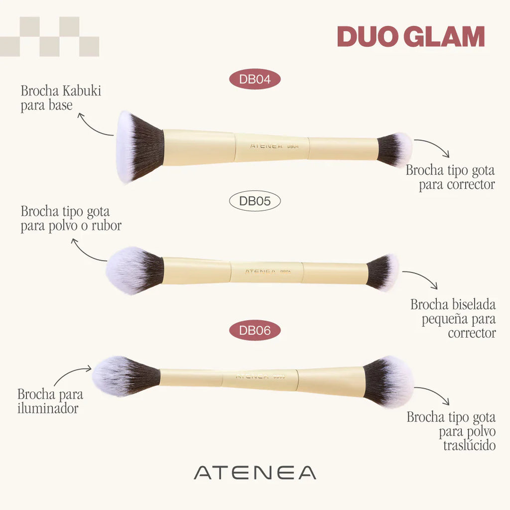 BROCHA DUO KABUKI Y CORRECTOR DB04 ATENEA