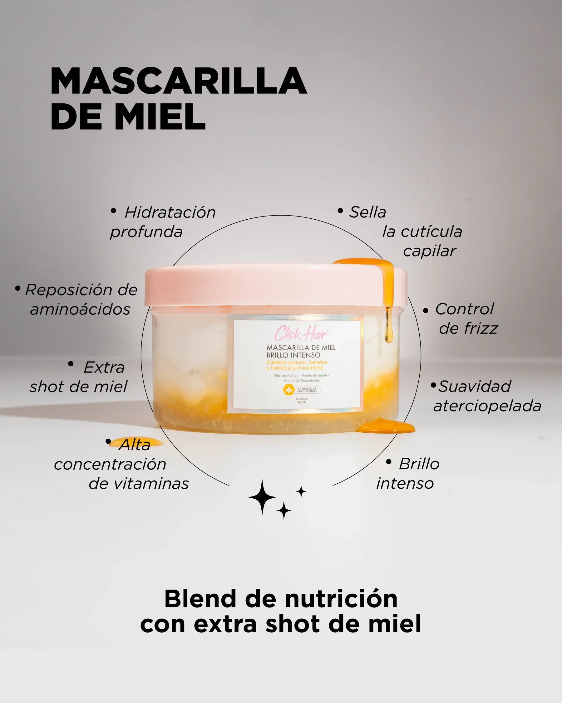 MASCARILLA CON SHOT DE MIEL 300ML CLICK
