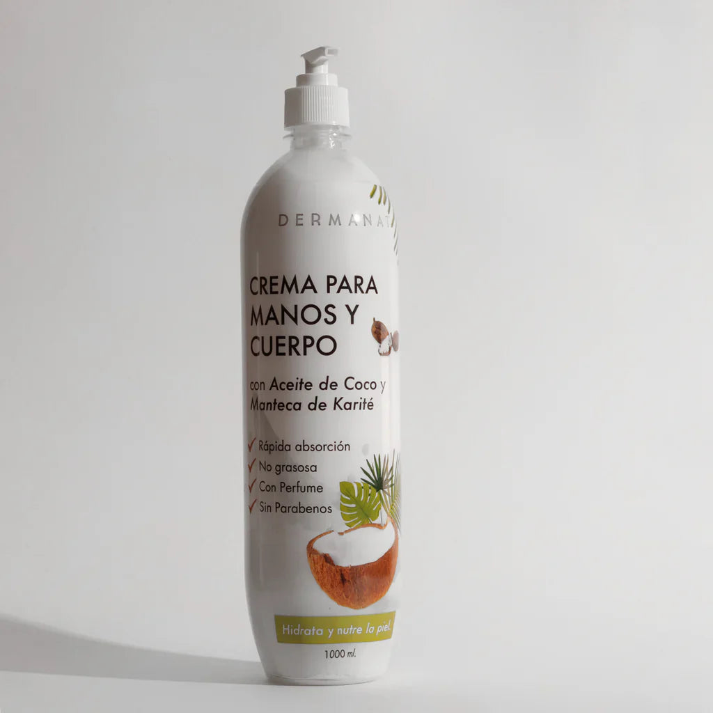 CREMA ACEITE DE COCO Y KARITE 1000ML DERMANAT