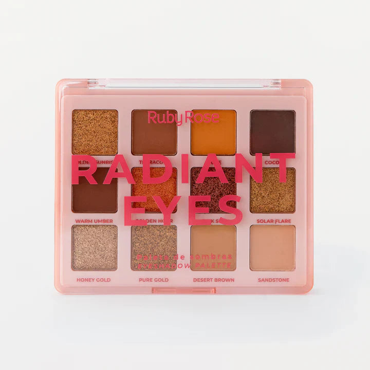 PALETA SOMBRAS RADIANT EYES 12 TONOS 15.7G RUBY ROSE