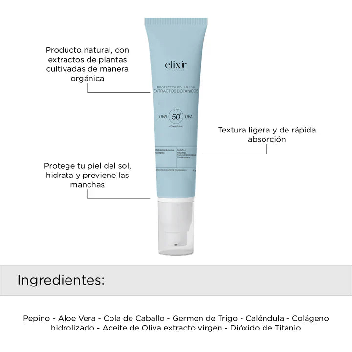 PROTECTOR SOLAR SPF 50 ECO NATURAL 60G ELIXIR