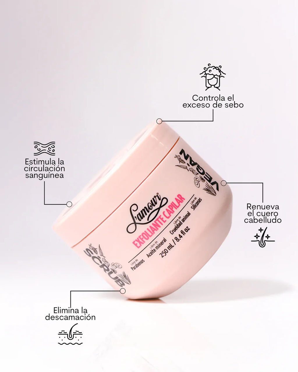 EXFOLIANTE CAPILAR LAMOUR 250ML