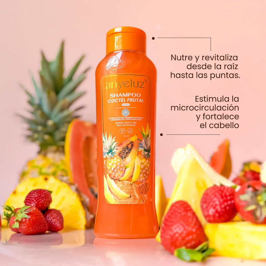 SHAMPOO CÓCTEL FRUTAL 500ML ANYELUZ