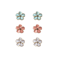 SET X3 ARETES DE FLOR RODIO MARTINA