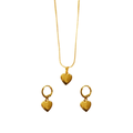 SET COLLAR DUO CORAZÓN LISO 42.CM MARTINA
