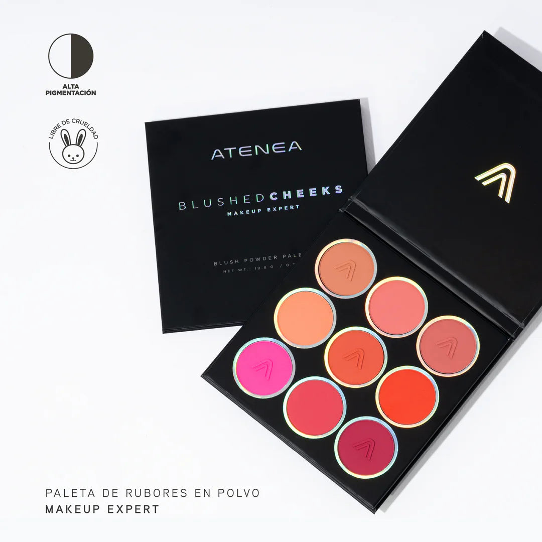 PALETA DE RUBORES 9 TONOS BLUSHED CHEECKS ATENEA