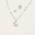 SET COLLAR+ARETES PERRITO 42CM RODIO MARTINA