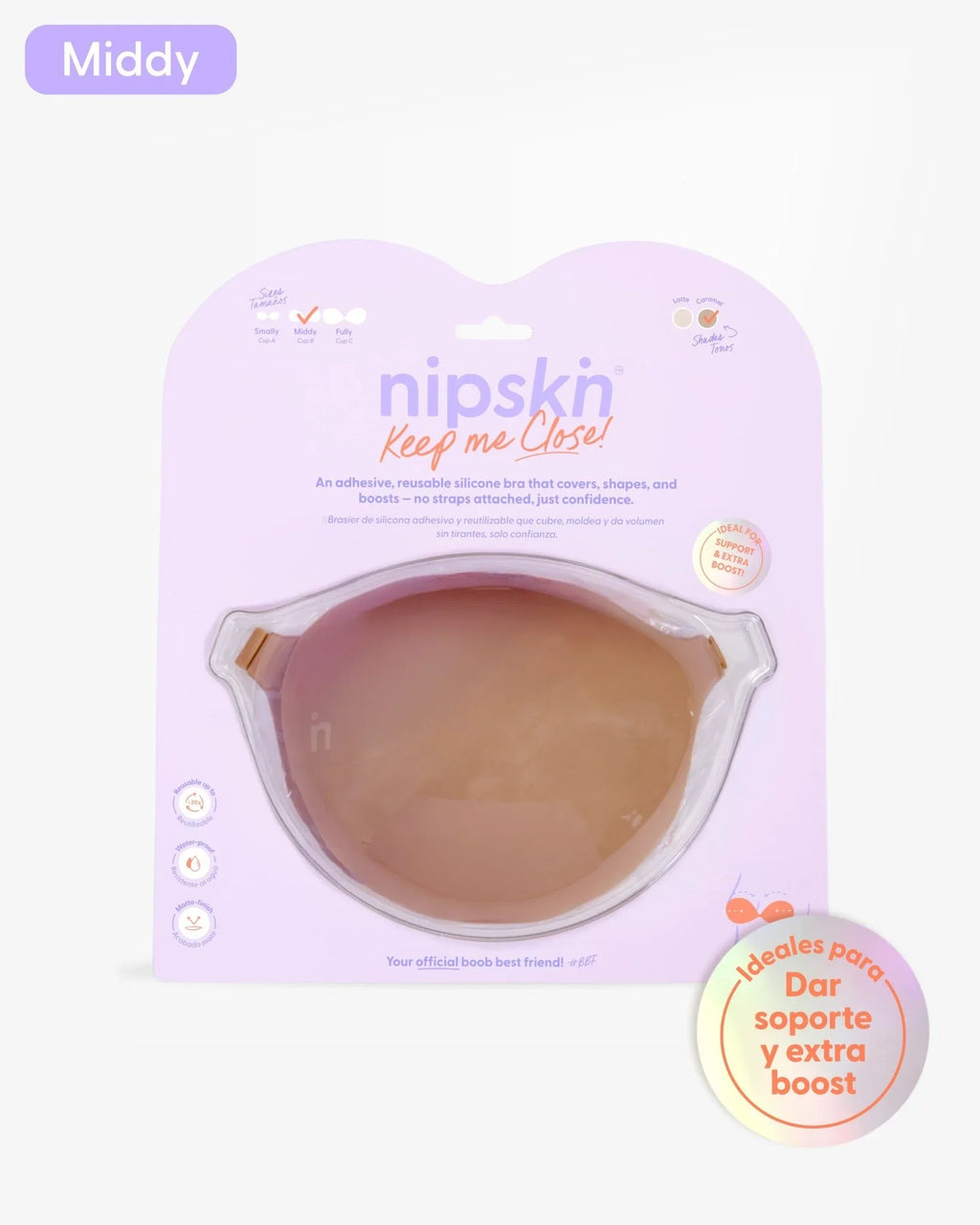 BRASIER INVISIBLE ADHESIVO MIDDY COPA B NIPSKIN