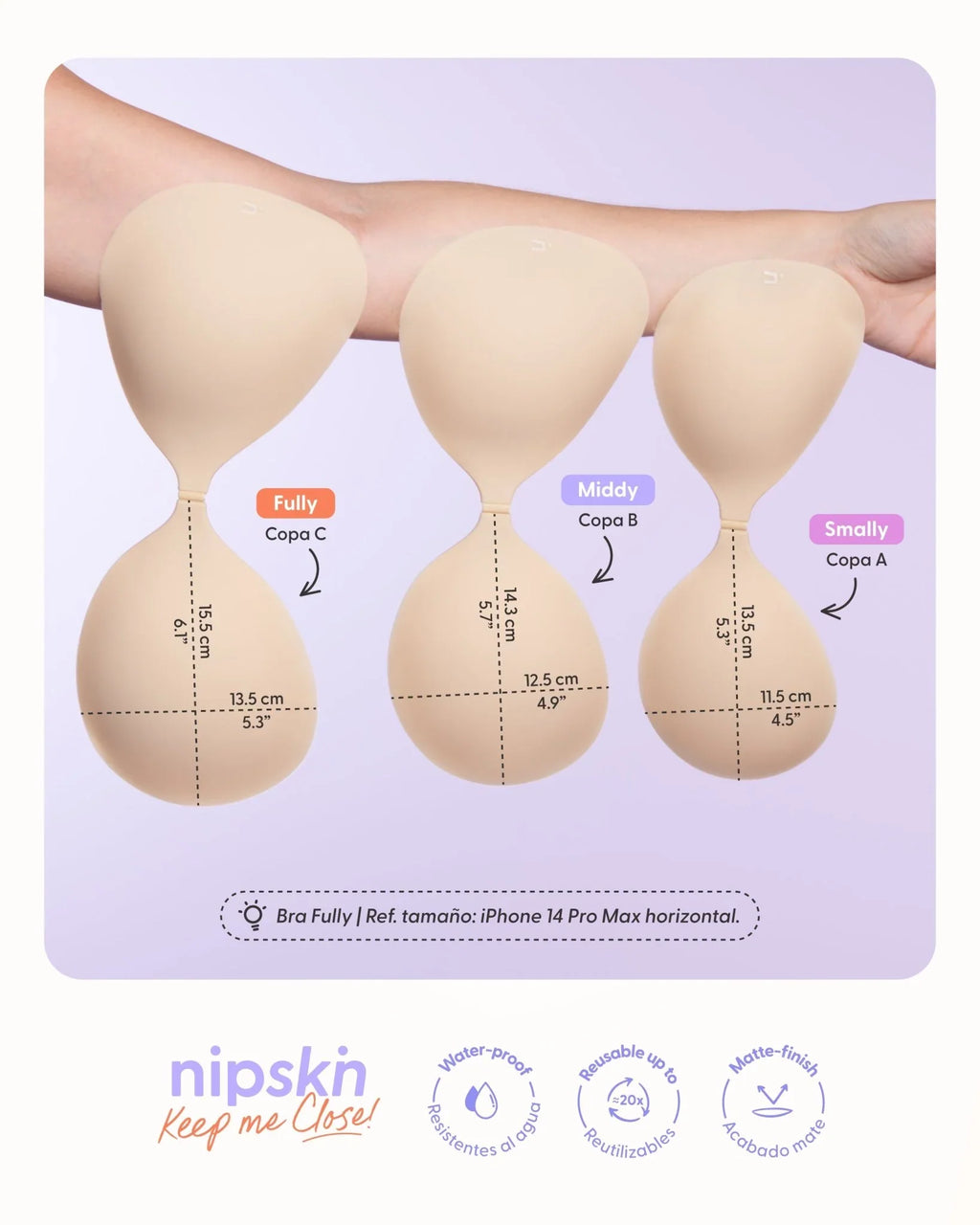BRASIER INVISIBLE ADHESIVO SMALLY COPA A NIPSKIN