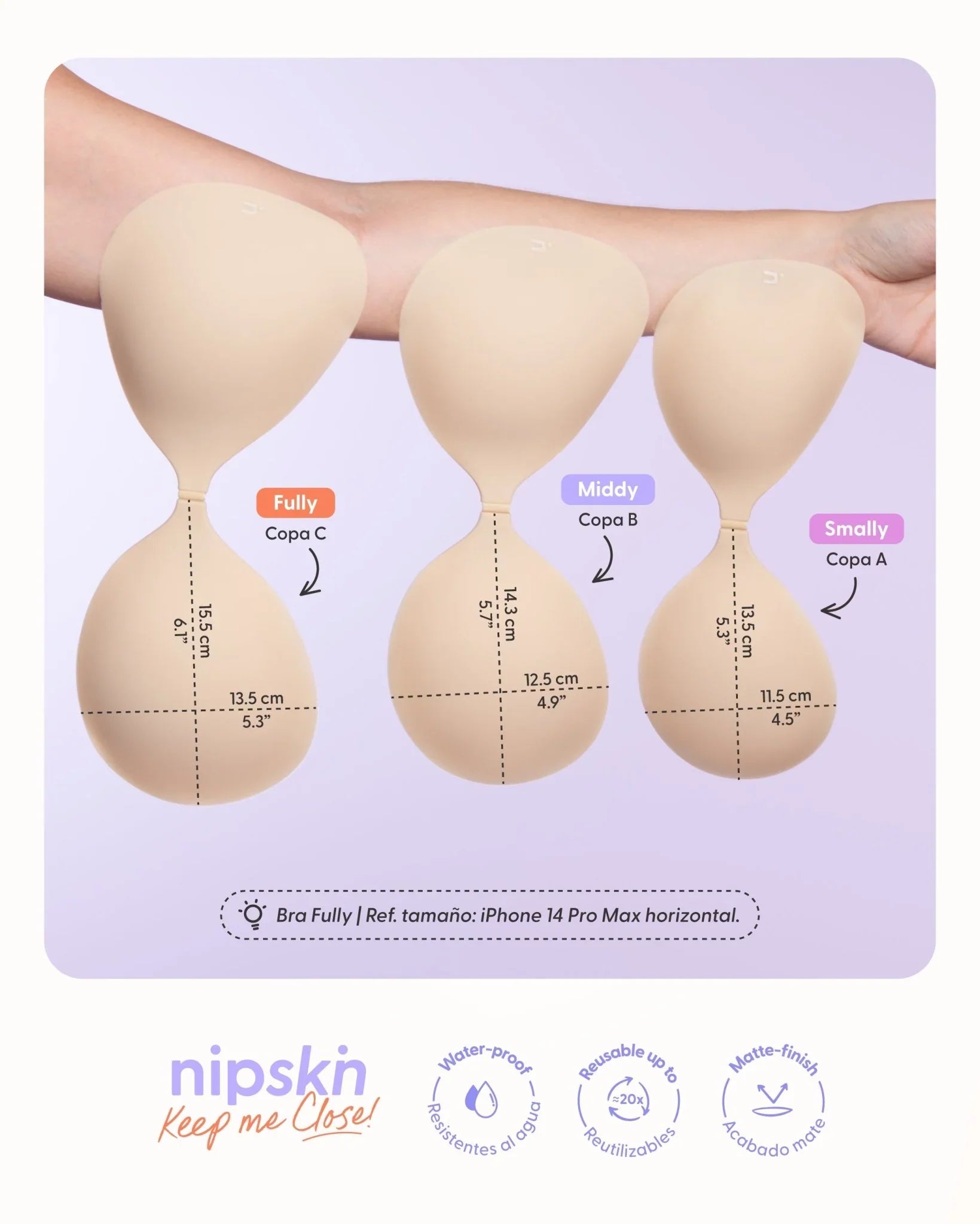 BRASIER INVISIBLE ADHESIVO SMALLY COPA A NIPSKIN