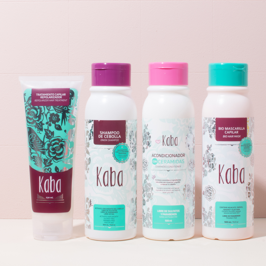 KIT CRECIMIENTO, HIDRATACIÓN Y REPARACIÓN X4 KABA
