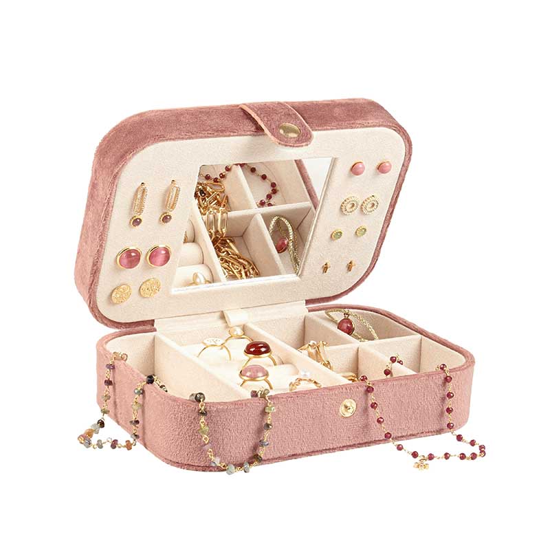 JOYERO+ESPEJO GAMUZA 5X11X16 MARTINA ACCESORIOS