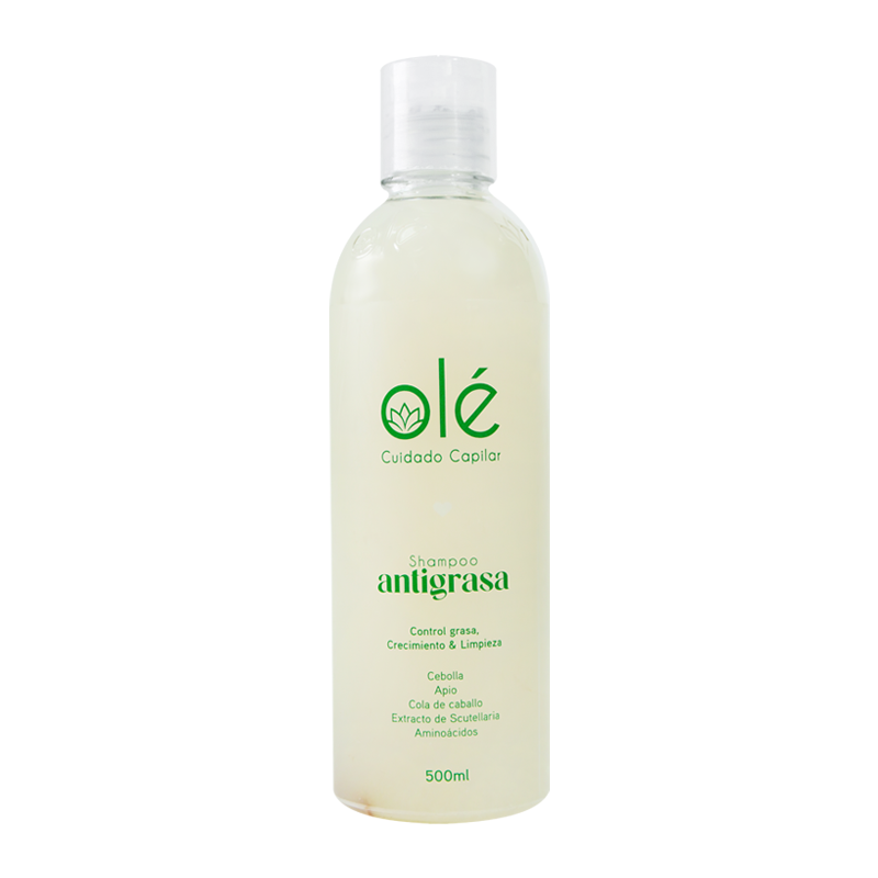 SHAMPOO ANTIGRASA DE CEBOLLA, JENGIBRE Y AJO OLÉ